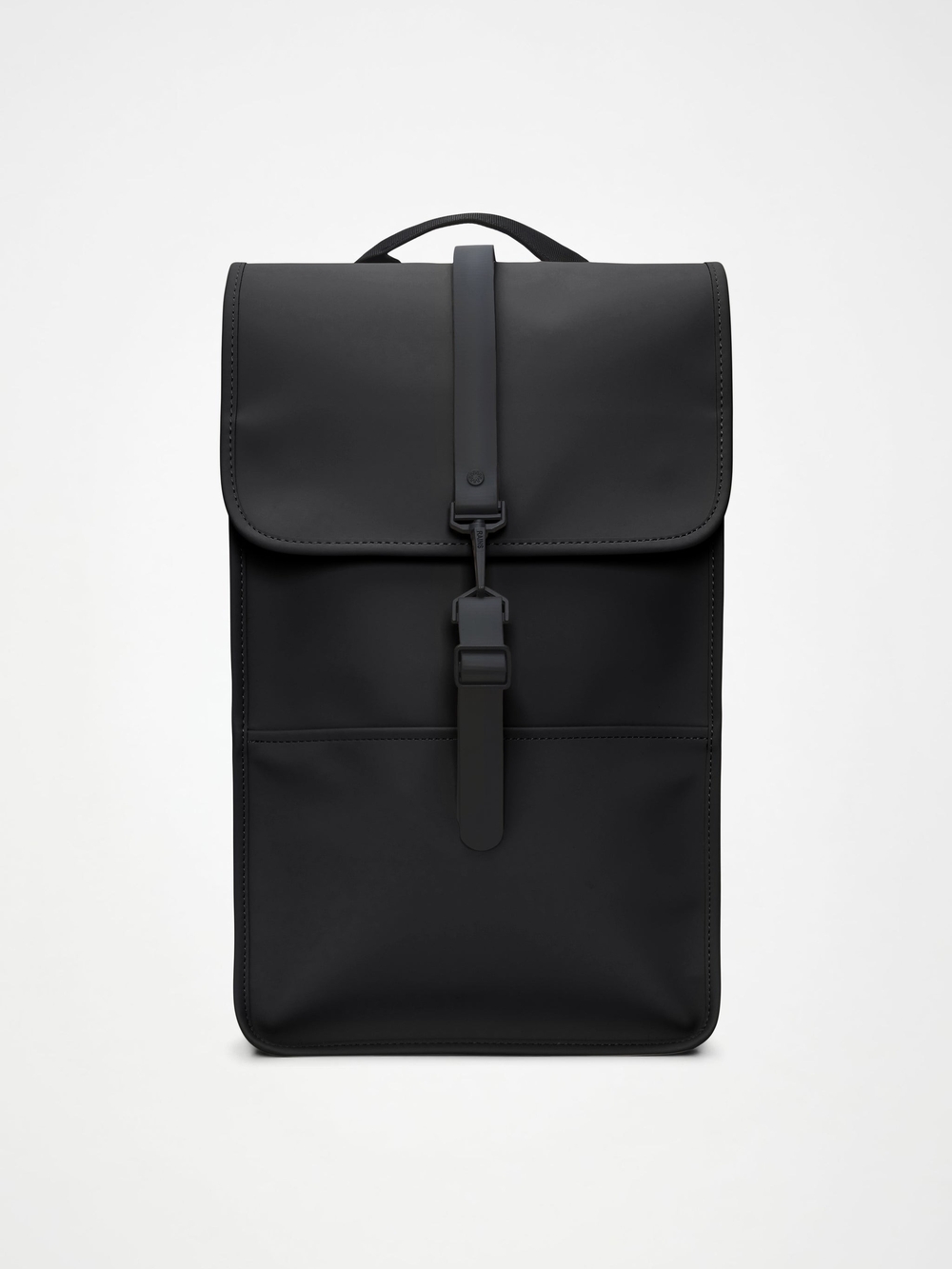 Rains Black Backpack with Front Latch
